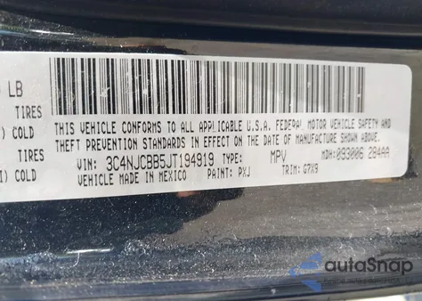 2018 Jeep Compass Latitude Fwd z USA, uszkodzony, nr VIN 3C4NJCBB5JT194919